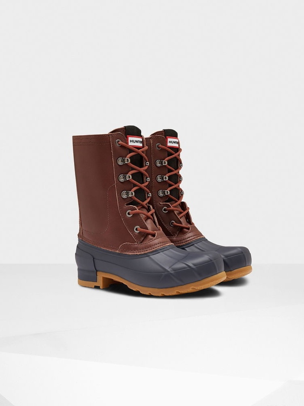 Hunter Original Insulated Brown Leather Rain/Snow Pac Boots